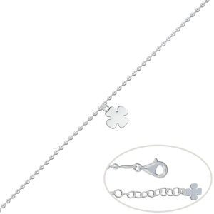 Pulsera plata 925mm trebol