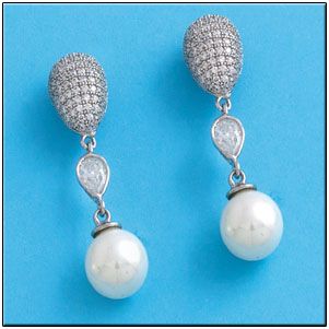 Pendientes plata 925mm perlas