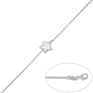 Pulsera plata 925mm estrella