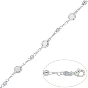 Pulsera plata 925mm circulos