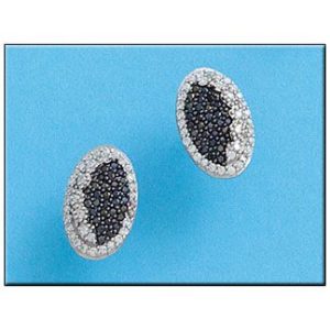 Pendientes plata 925mm ovalado circonitas