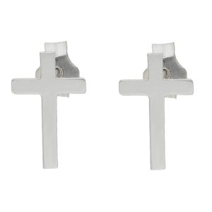 Pendientes cruz plata 925mm