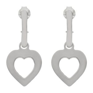 Pendientes plata 925mm corazon