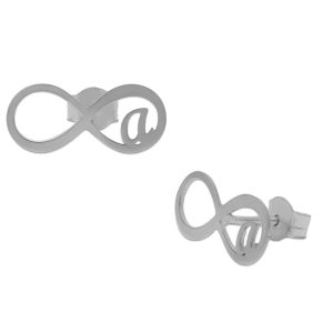 Pendientes plata 925mm infinito + iniciales