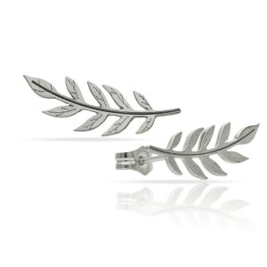 Pendientes plata 925mm trepadores hoja