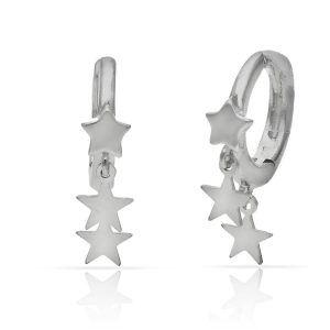 Aros plata 925mm estrellas