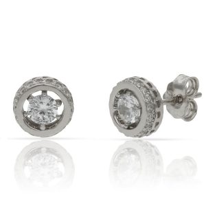 Pendientes plata 925mm circonitas – 8mm