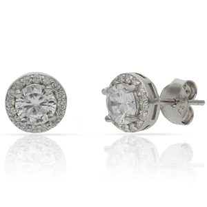 Pendientes circonitas plata 925mm – 7.50mm