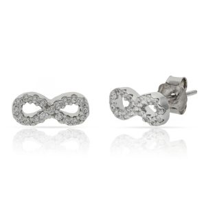 Pendientes plata 925mm infinito circonitas – 5x12mm