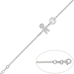 Pulsera plata 925mm niña + niño