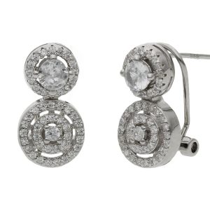 Pendientes plata 925mm circonitas – 9x17mm