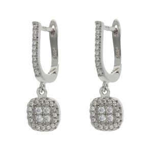 Pendientes plata 925mm – 8x24mm circonitas