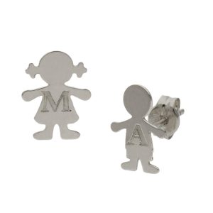 Pendientes plata 925mm niños + inicial