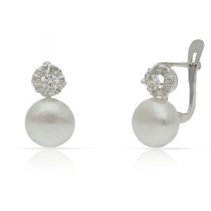 Pendientes plata 925mm perlas