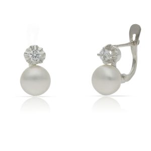 Pendientes plata 925mm perlas
