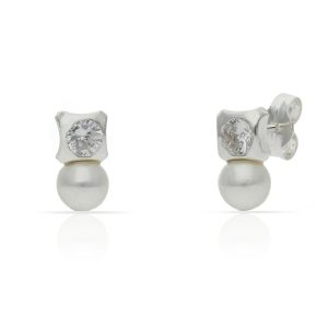 Pendientes plata 925mm perlas