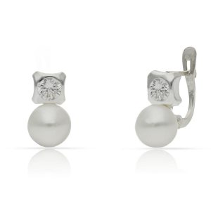 Pendientes plata 925mm perlas
