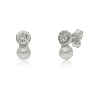 Pendientes plata 925mm perlas