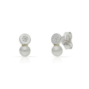 Pendientes plata 925mm perlas