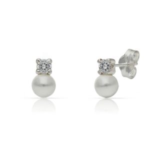Pendientes plata 925mm perlas