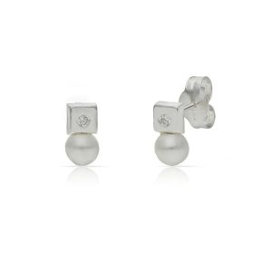 Pendientes plata 925mm perlas