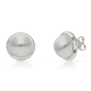 Pendientes plata 925mm perlas – 12.50mm