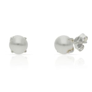 Pendientes plata 925mm perlas – 6mm