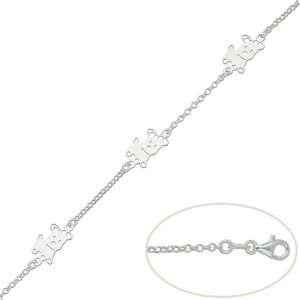 Pulsera plata 925mm perros