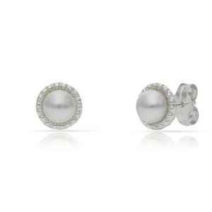 Pendientes plata 925mm perlas – 7mm