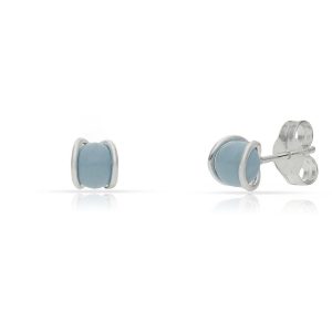 Pendientes plata 925mm perla azul – 5mm