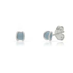 Pendientes plata 925mm perla azul – 4mm