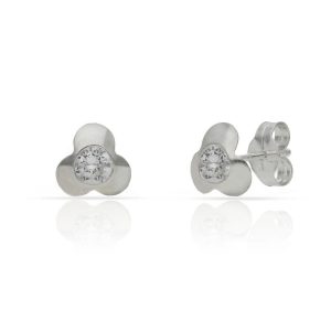Pendientes plata 925mm flor circonitas – 6.50mm