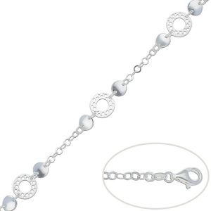 Pulsera plata 925mm circulos