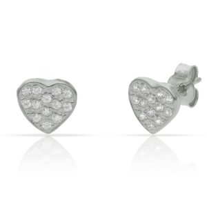Pendientes plata 925mm corazon – 8mm