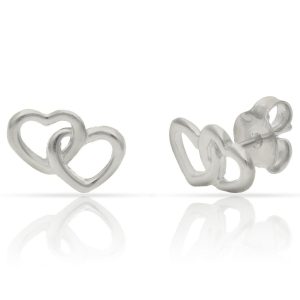 Pendientes plata 925mm corazones – 11x8mm