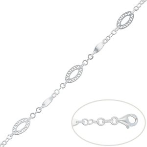 Pulsera plata 925mm ovalo