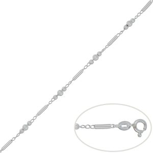 Pulsera plata 925mm bolas + barras
