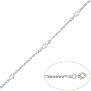 Pulsera plata 925mm oval