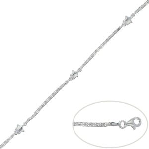 Pulsera plata 925mm estrellas