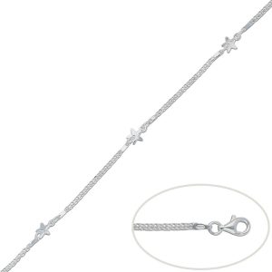 Pulsera plata 925mm estrellas