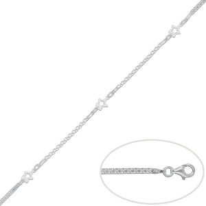 Pulsera plata 925mm estrellas