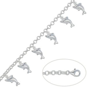 Pulsera plata 925mm delfines