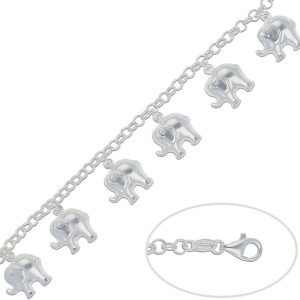Pulsera plata 925mm elefantes