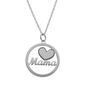 Gargantilla plata 925mm nombre + corazon