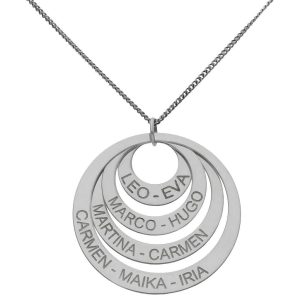 Gargantilla plata 925mm family 4 circulos – 31mm