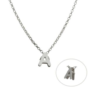 Gargantilla plata 925mm letra
