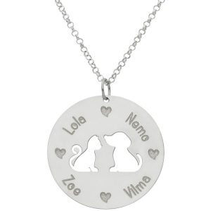Gargantilla plata 925mm mascotas – 26mm