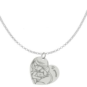 Gargantilla plata 925mm de la madre – 20x18mm