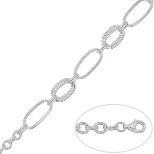 Pulsera plata 925mm eslabones