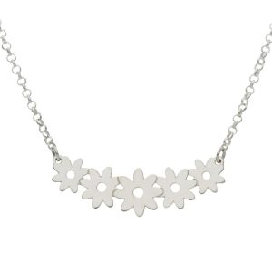 Gargantilla plata 925mm margaritas